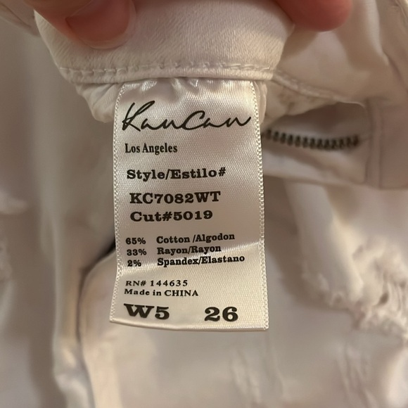 Kancan distressed white jean short - Picture 6 of 6